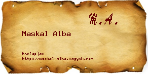 Maskal Alba névjegykártya